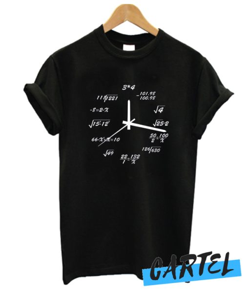 math formula clock awesome t shirt