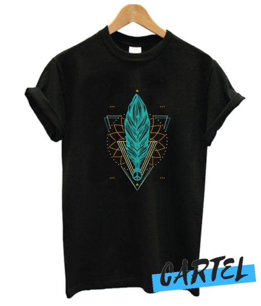 Sacred Ornament Mandala Feather T Shirt