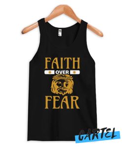 Faith Over Fear Christian Face Tank Top
