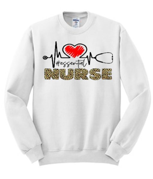 Valentine Heartbeat Nurse awesome Sweatshirt
